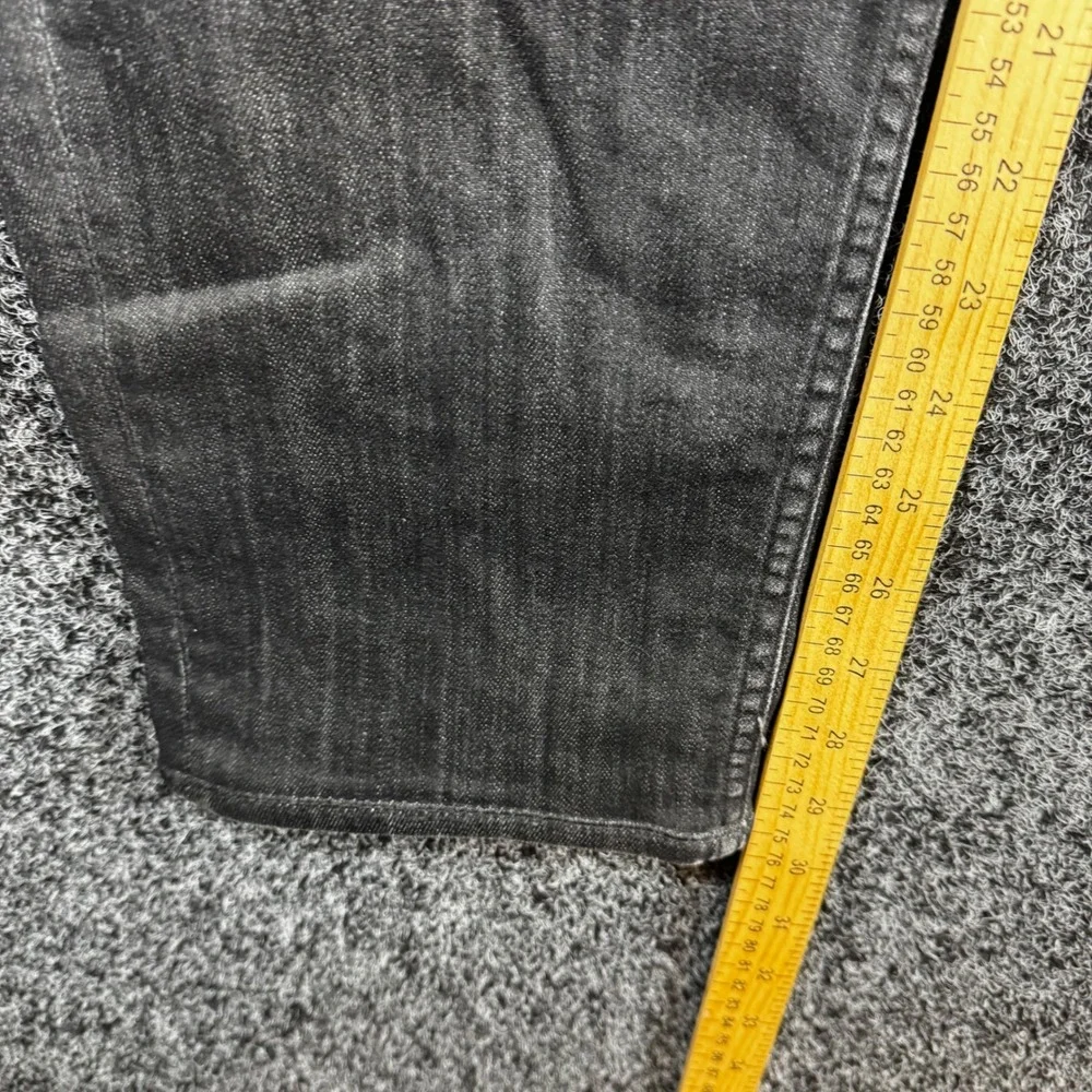 7 For All Mankind Adrien Slim Fit Jeans Mens 34 Black Japanese Fabric Denim